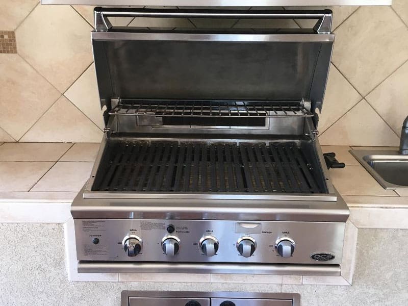 Stainless grill after cleaning